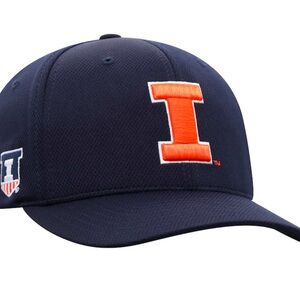 Illinois Fighting Illini Top of the World Reflex Logo Flex Hat - Navy